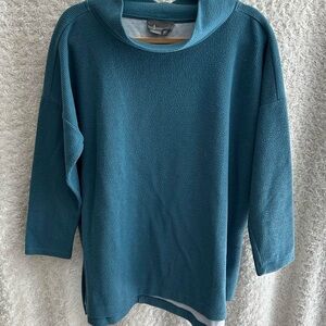 Anthropologie Deep Blue/Teal Theresa Tunic Pullover - Cowl Neck Sweater